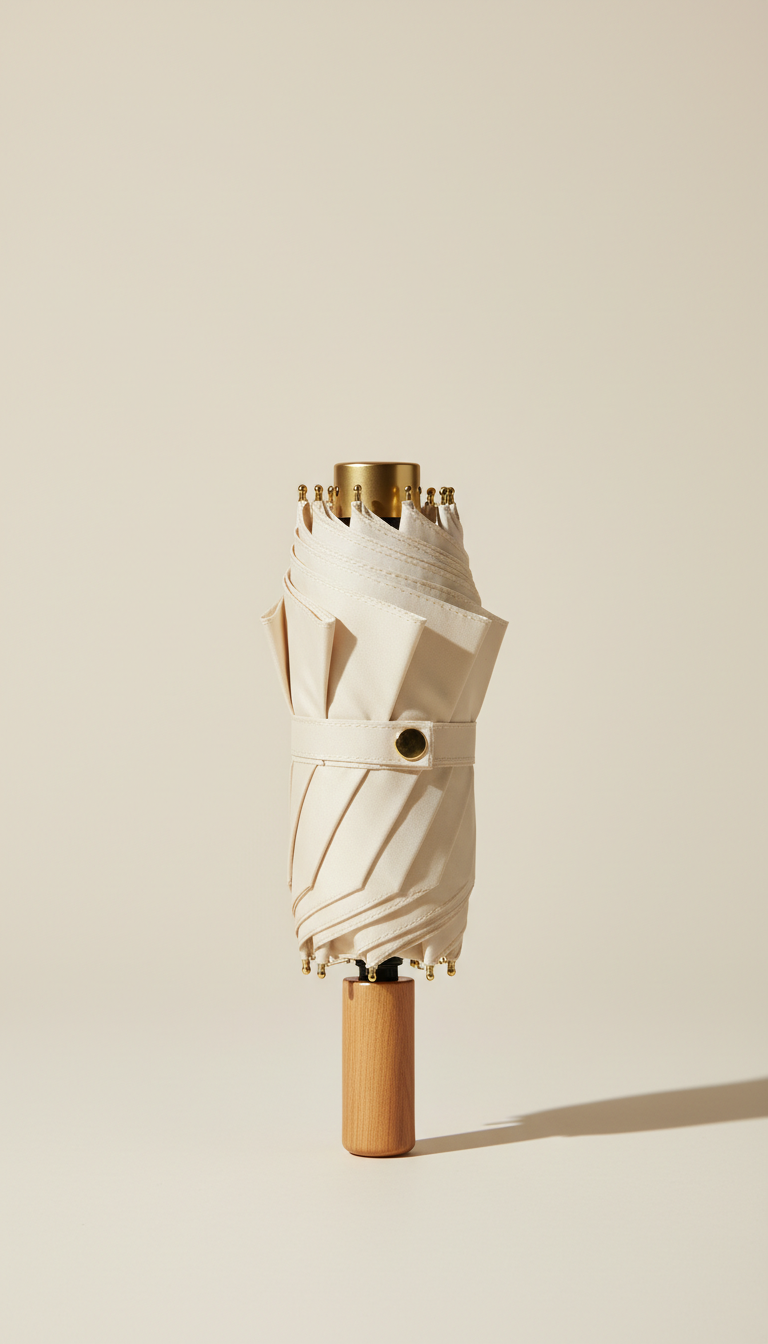 Soft cream compact umbrella